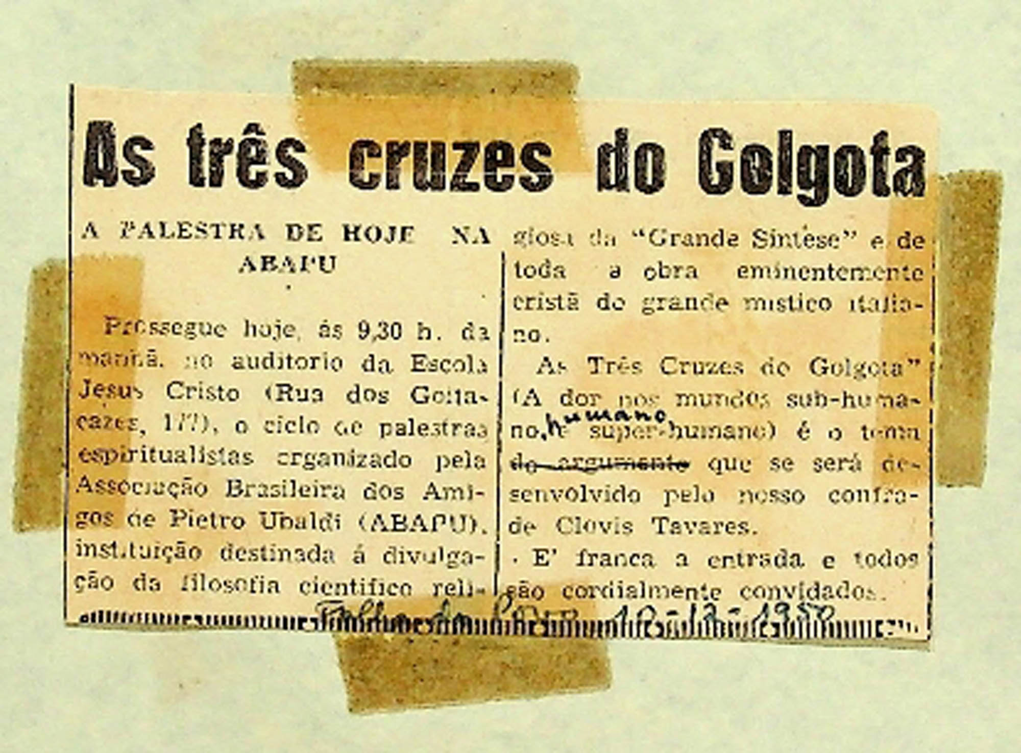 JN – 1950 (10 DE DEZEMBRO) AS TRÊS CRUZES DO GOLGOTA