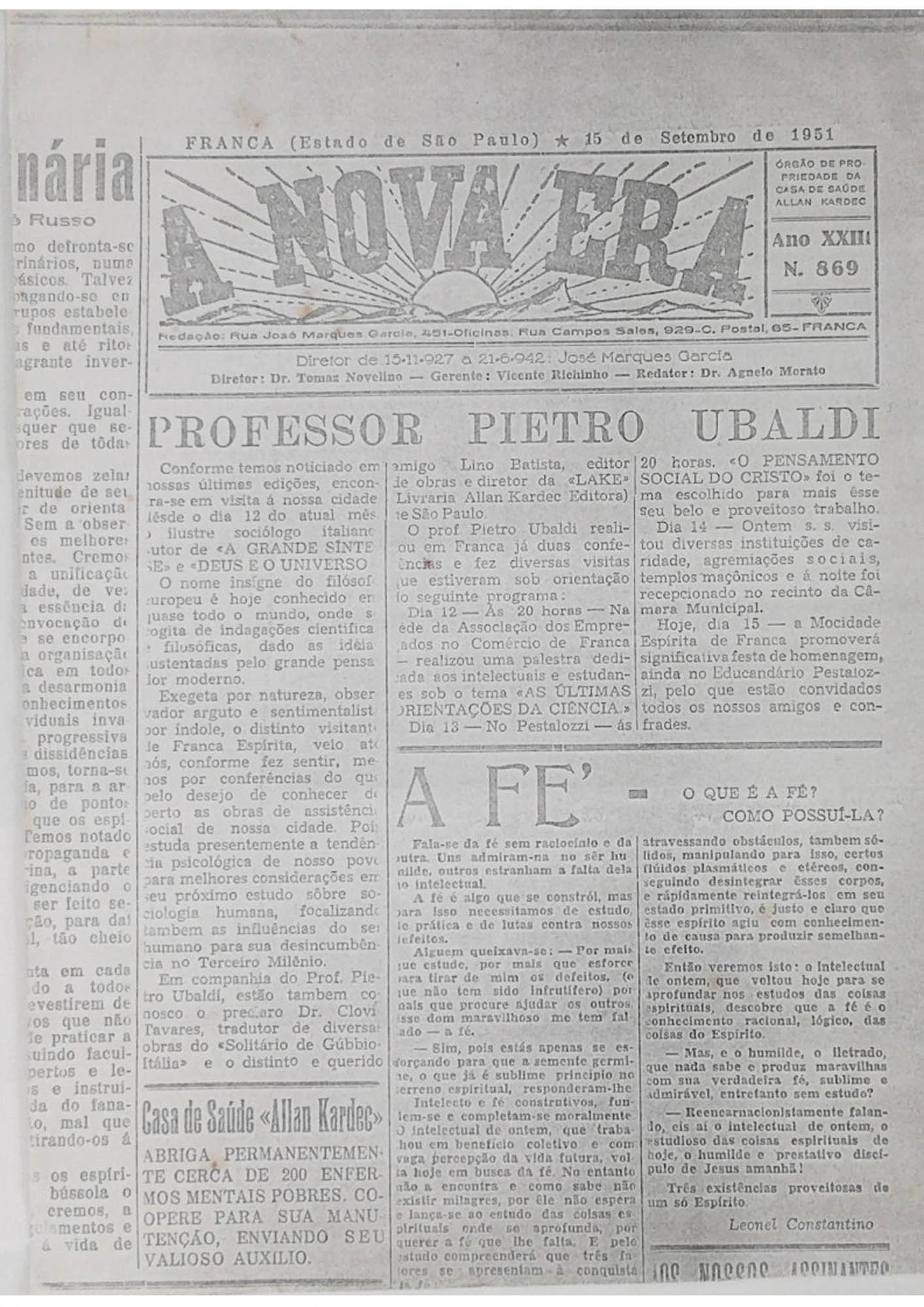 JN – 1951 (15 DE SETEMBRO) PROFESSOR PIETRO UBALDI