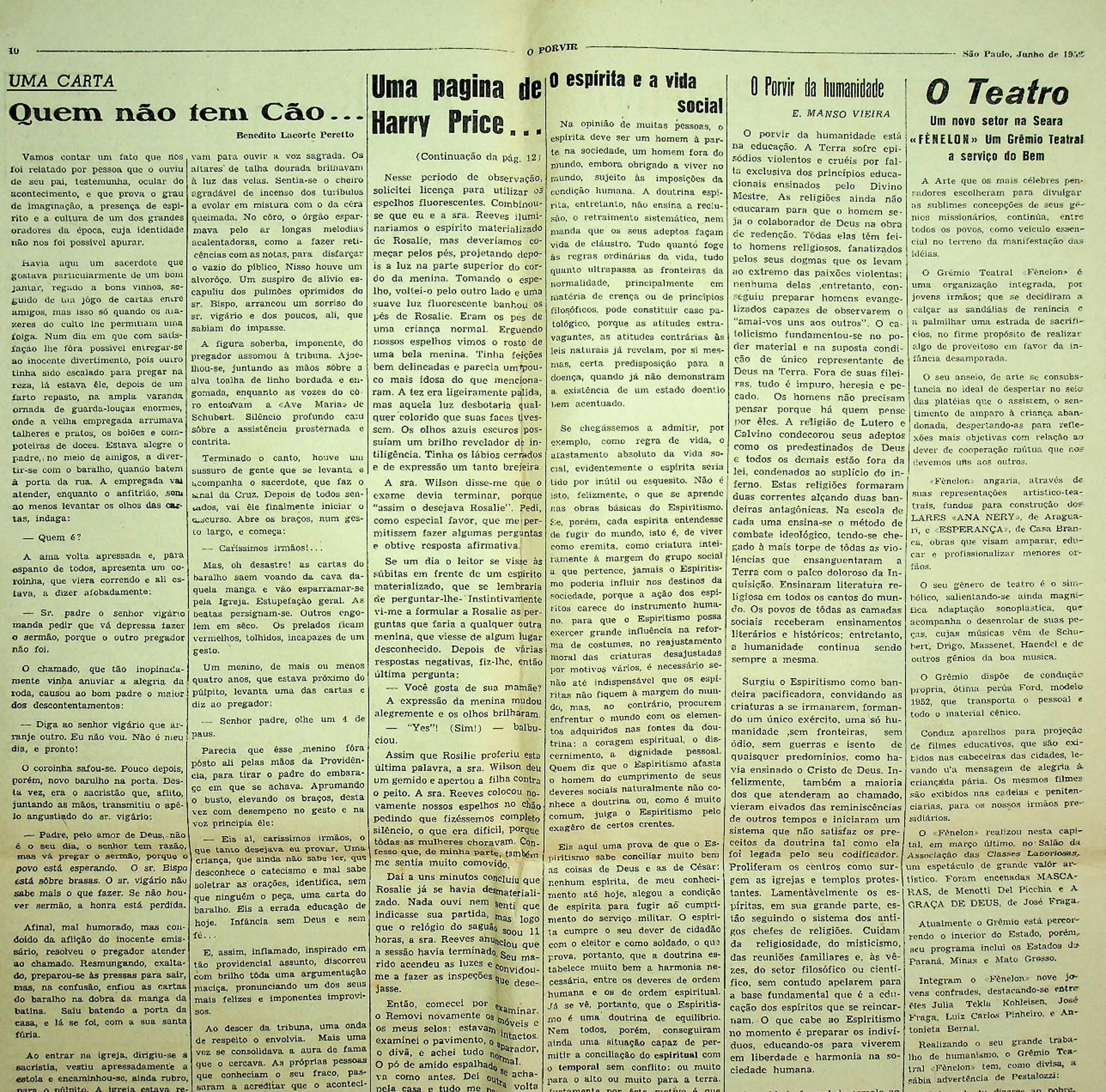 JN – 1952 (JUNHO) SOBRE PIETRO UBALDI – PAGINA DA ABUC (3)