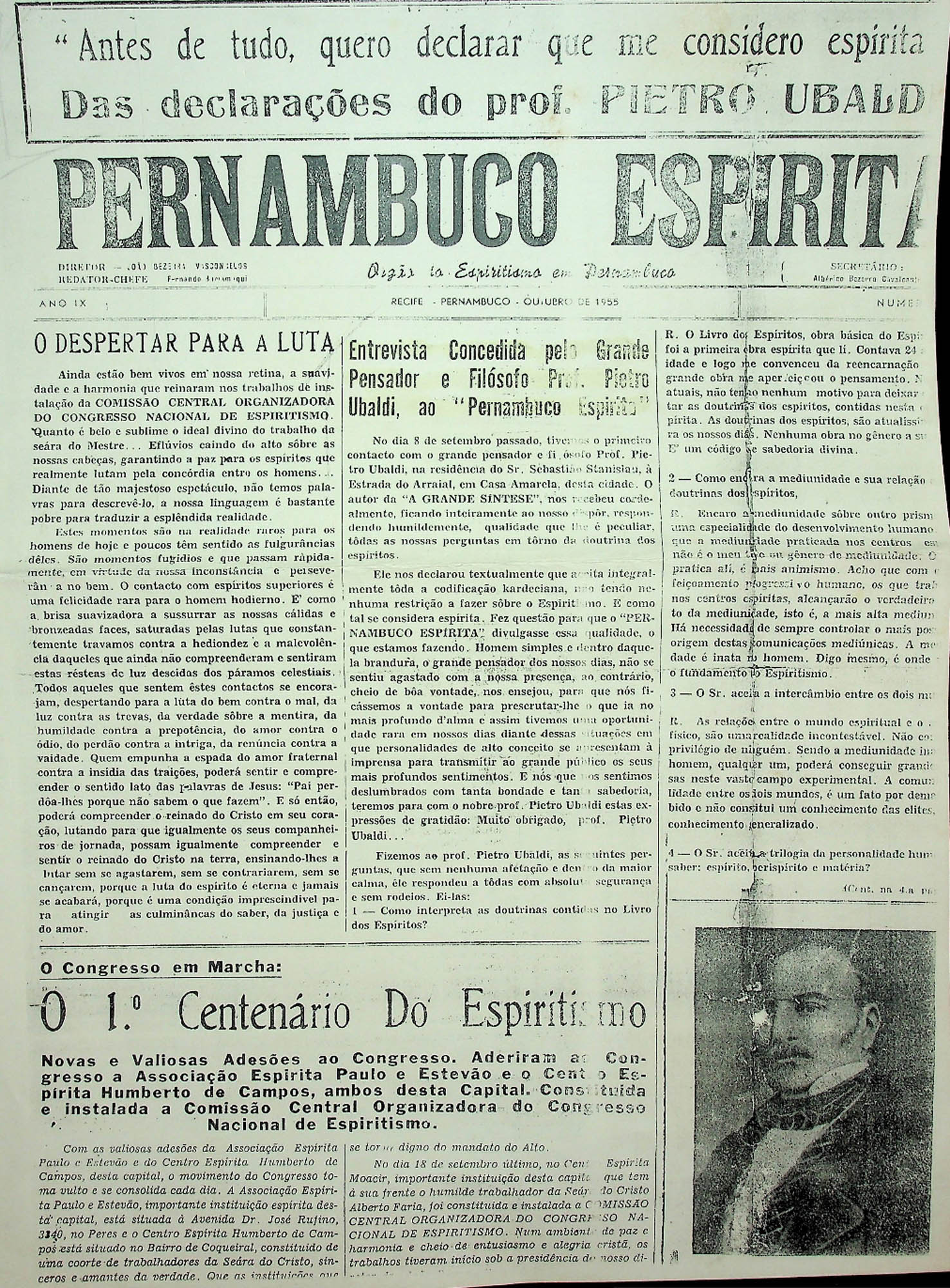 JN – 1955 (OUTUBRO) ENTREVISTA CONCEDIDA PEL (