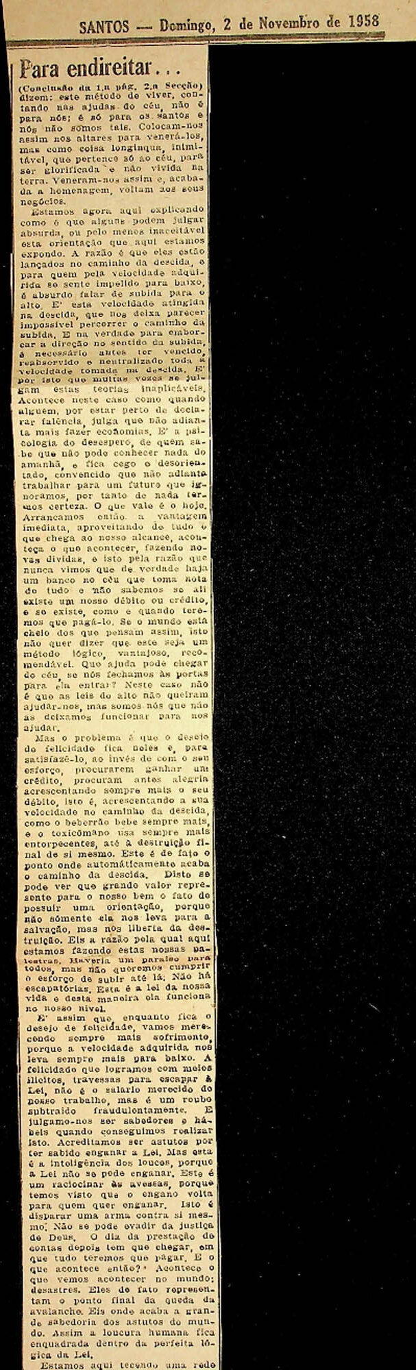JN – 1958 (02 DE NOVEMBRO) 12º PALESTRA – PARA (