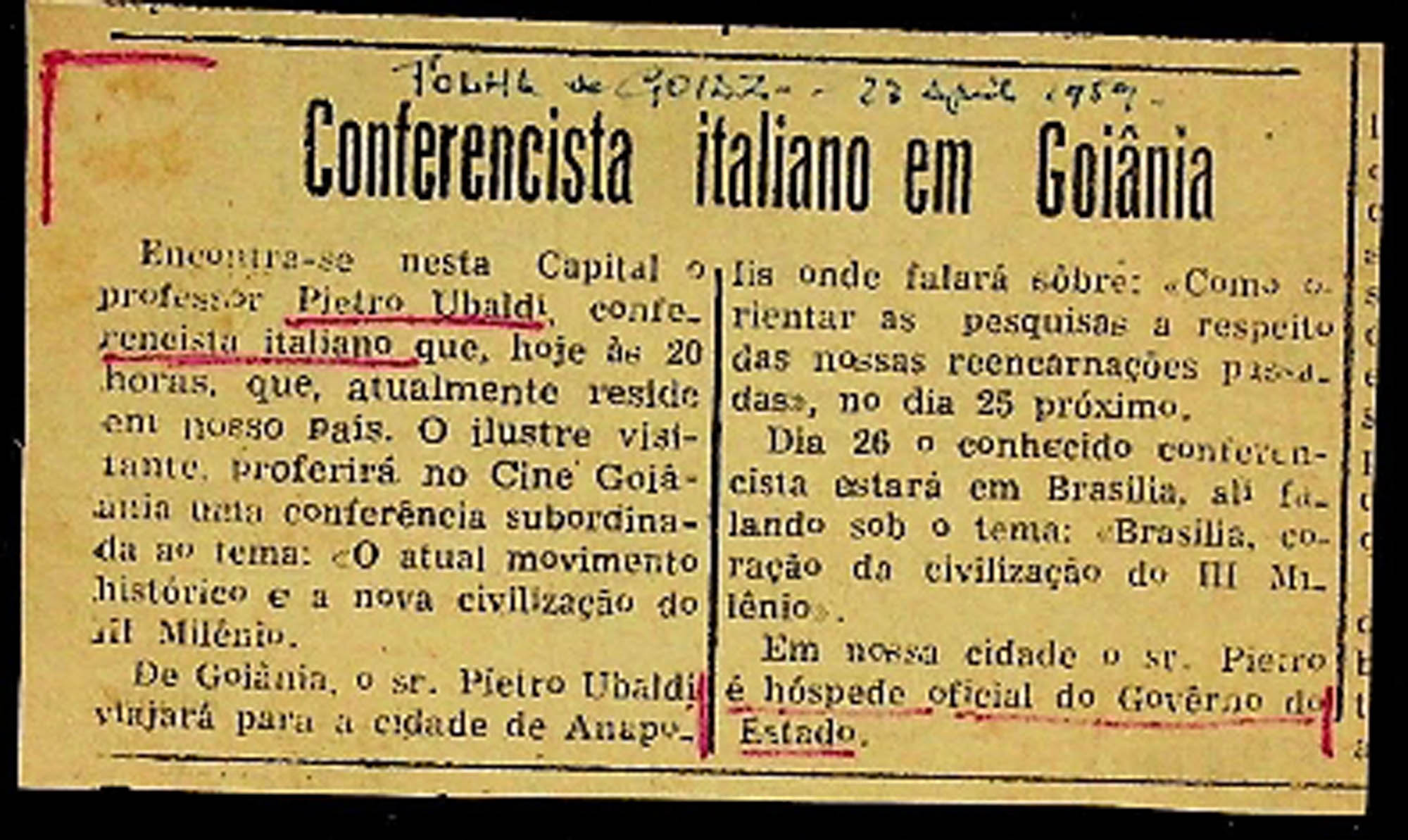 JN – 1959 (23 DE ABRIL) – CONFERENCISTA ITALIANO EM GOIANIA