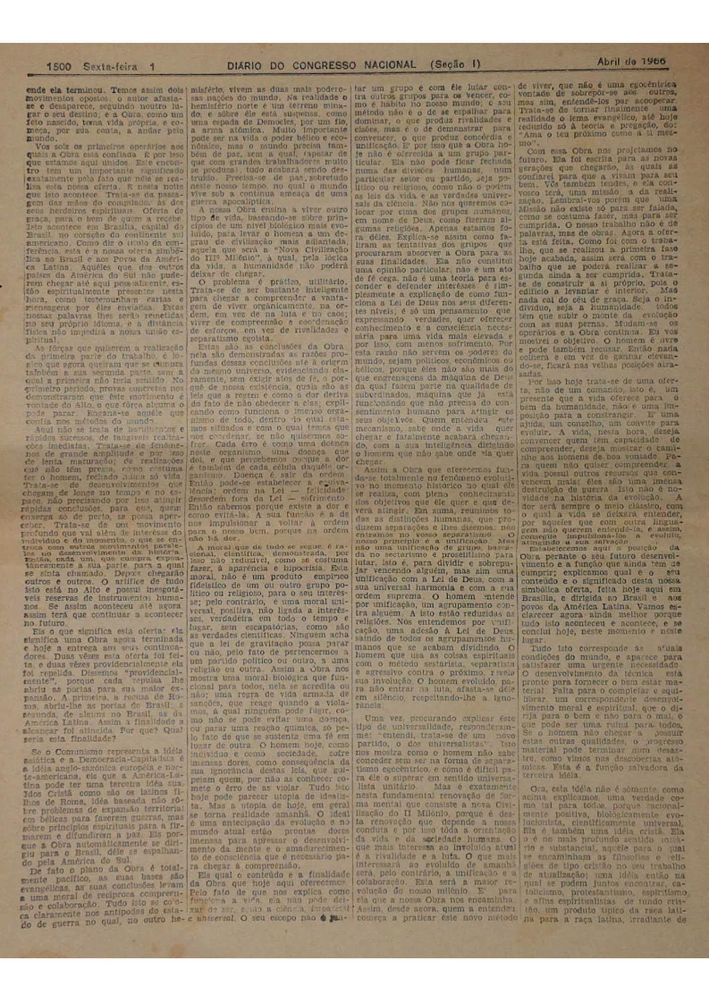 JN – 1966 (ABRIL) DISCURSO PROFERIDO PELO DEPUTADO NOR ( (4)