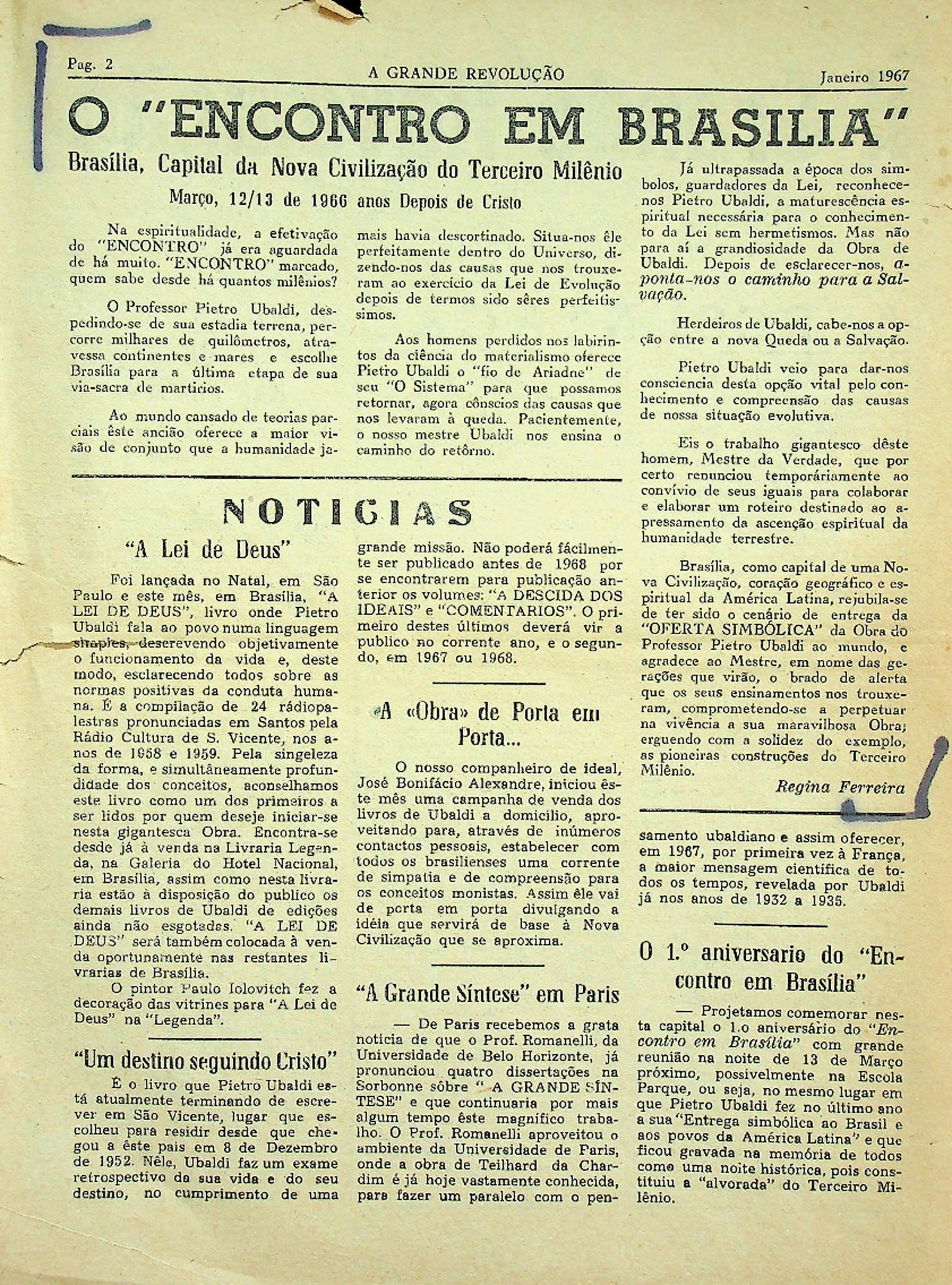 JN – 1967 (JANEIRO) A GRANDE REVOLUÇÃO ANO 1 Nº1 (2)