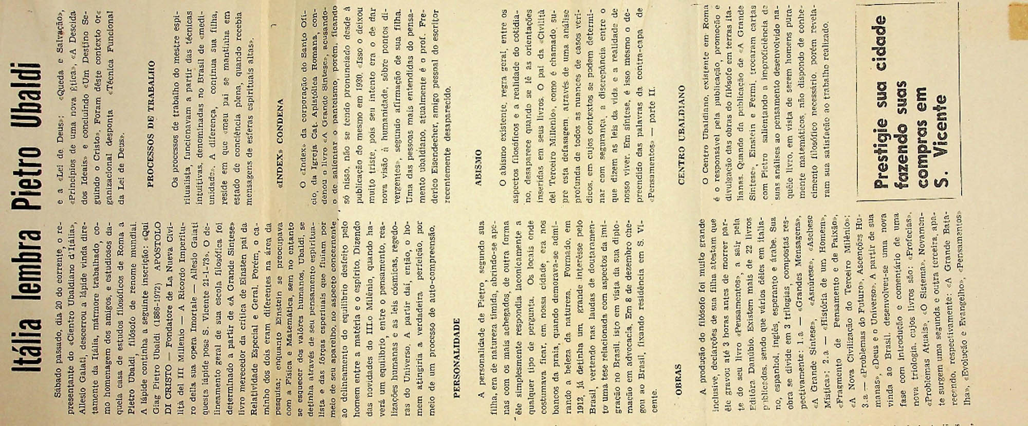 JN – 1973 (28 DE JANEIRO) HOMENAGEM DA ITALIA A PIETRO UBALDI (2)