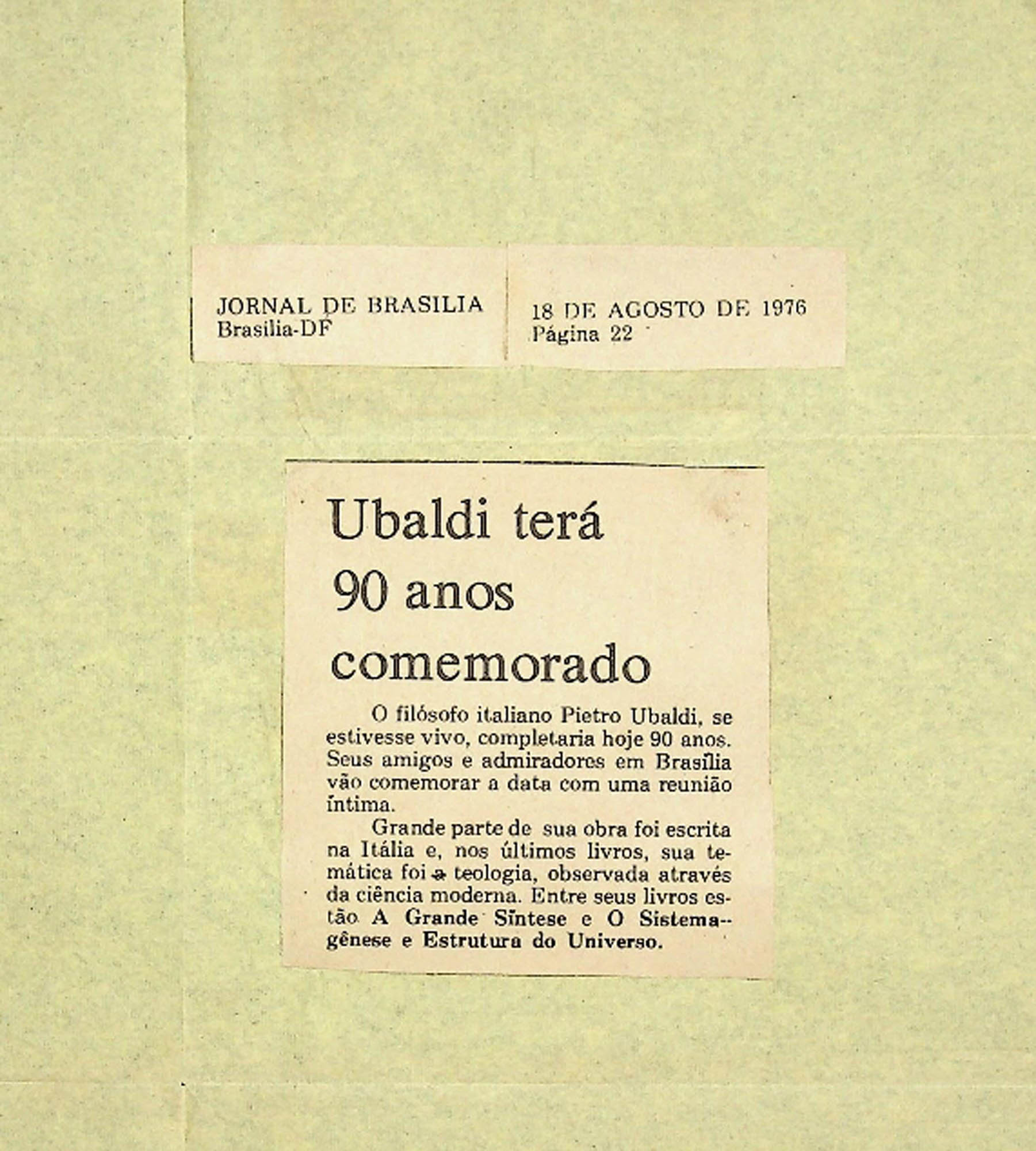 JN – 1976 (18 DE AGOSTO) UBALDI TERA 90 ANOS COMEMORADO