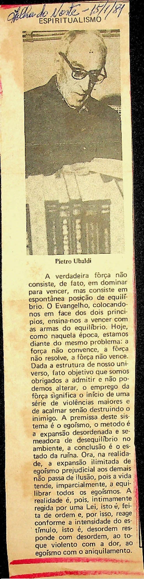 JN – 1981 (15 DE JANEIRO) ESPIRITUALISMO