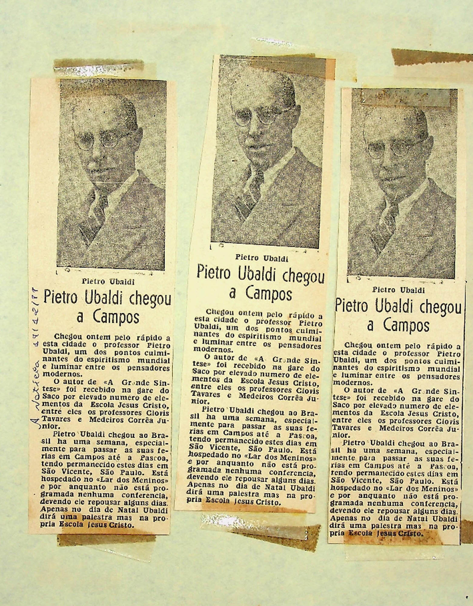 JN – 1988 (17 DE DEZEMBRO) PIETRO UBALDI CHEGOU A CAMPOS(1)
