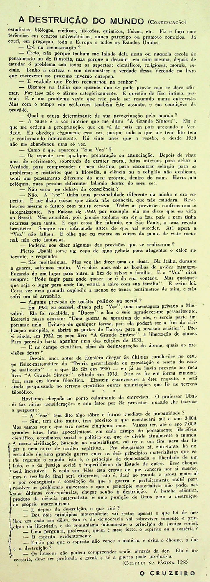 JN – A DESTRUIÇÃO DO MUNDO (CONTINUAÇÃO)