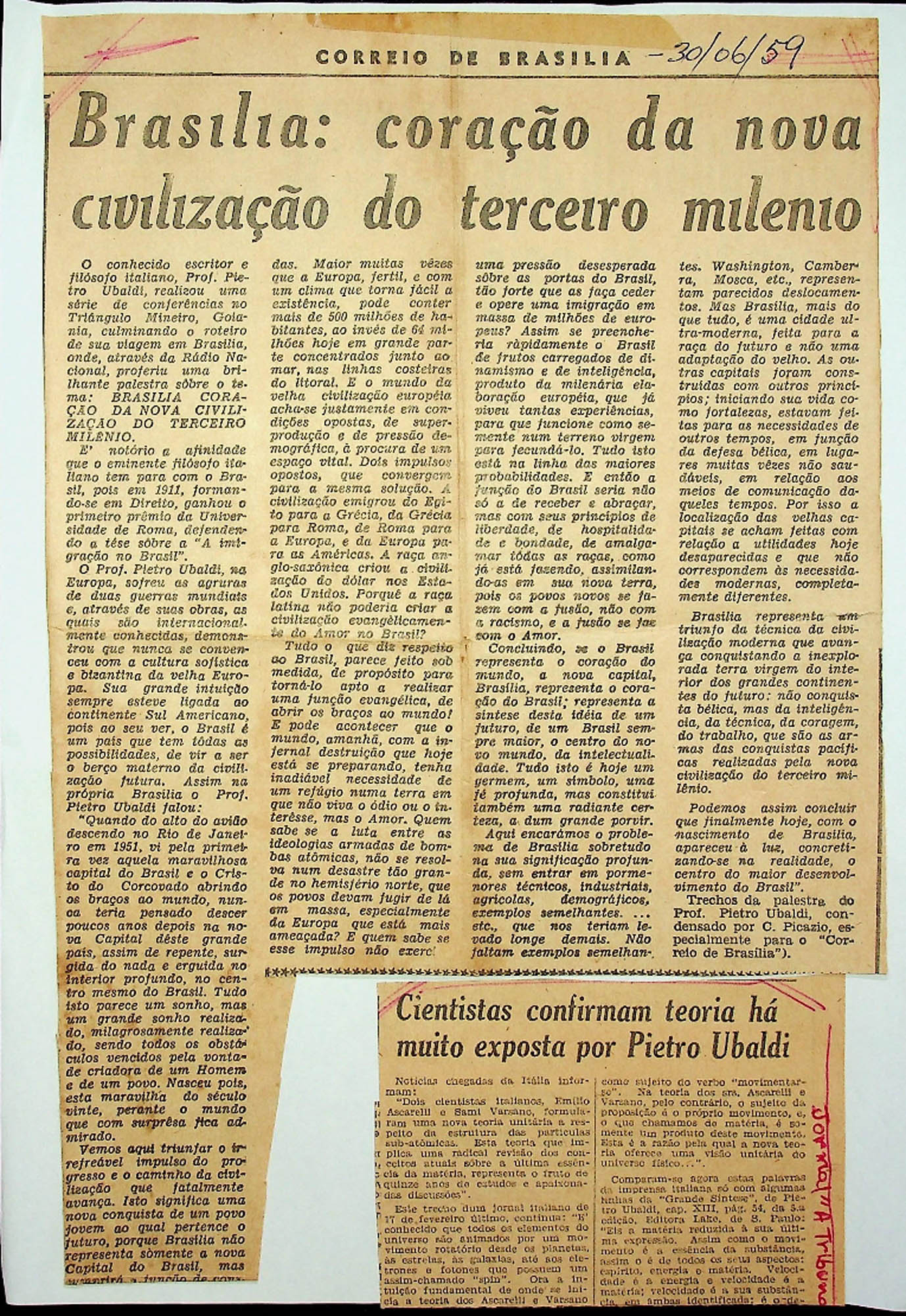 JN – BRASILIA CORAÇÃO DA NOVA CIVILIZAÇÃO DO TERCEIRO MILÊNIO