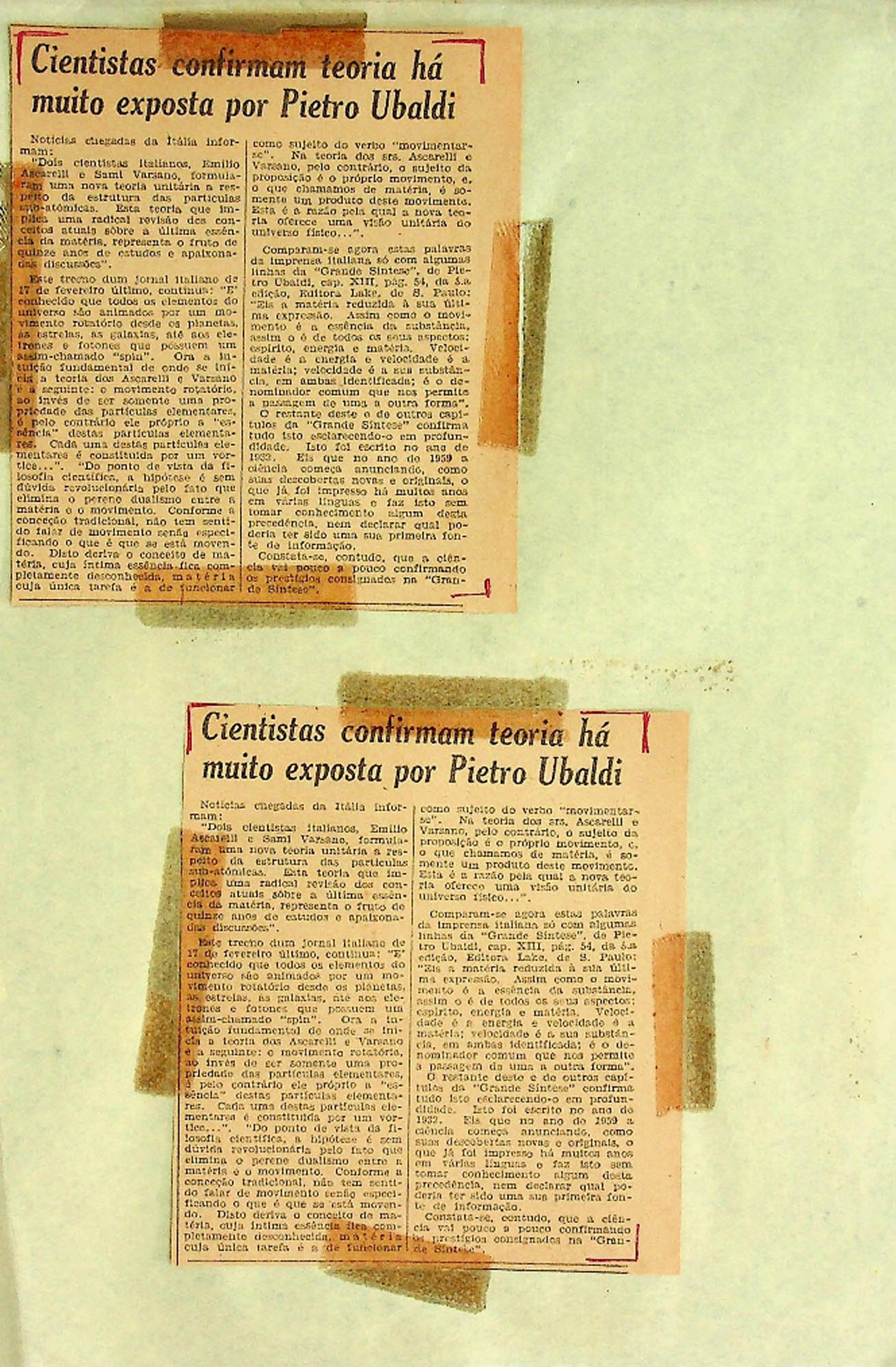 JN – CIENTISTAS CONFIRMAM TEORIA HÁ MUITO EXPOSTA POR PIETRO UBALDI