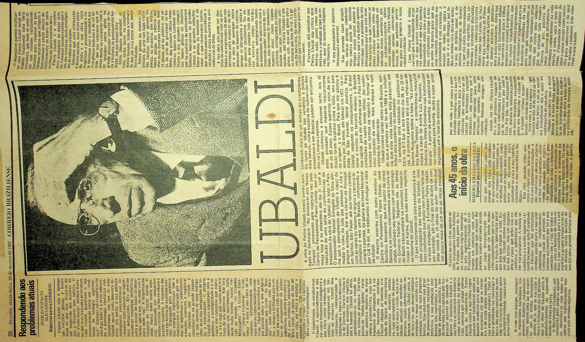 JN CORREIO BRAZILIENSE – 1985 (29 DE MARÇO) UBALDI
