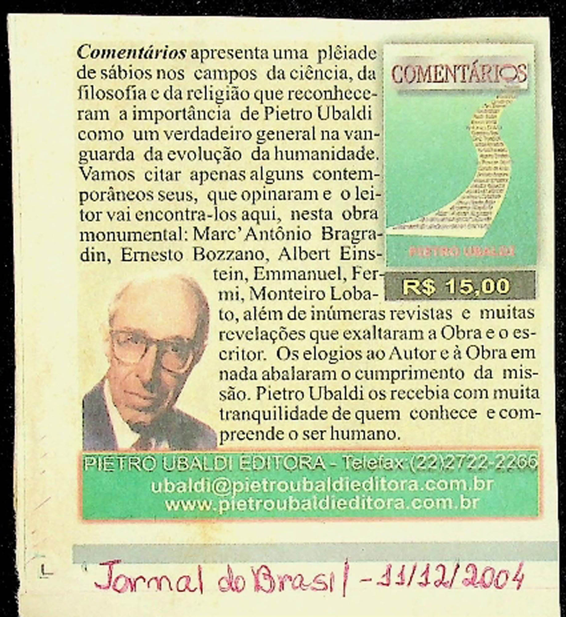 JN DO BRASIL – 2004 (11 DE DEZEMBRO) COMENTARIOS