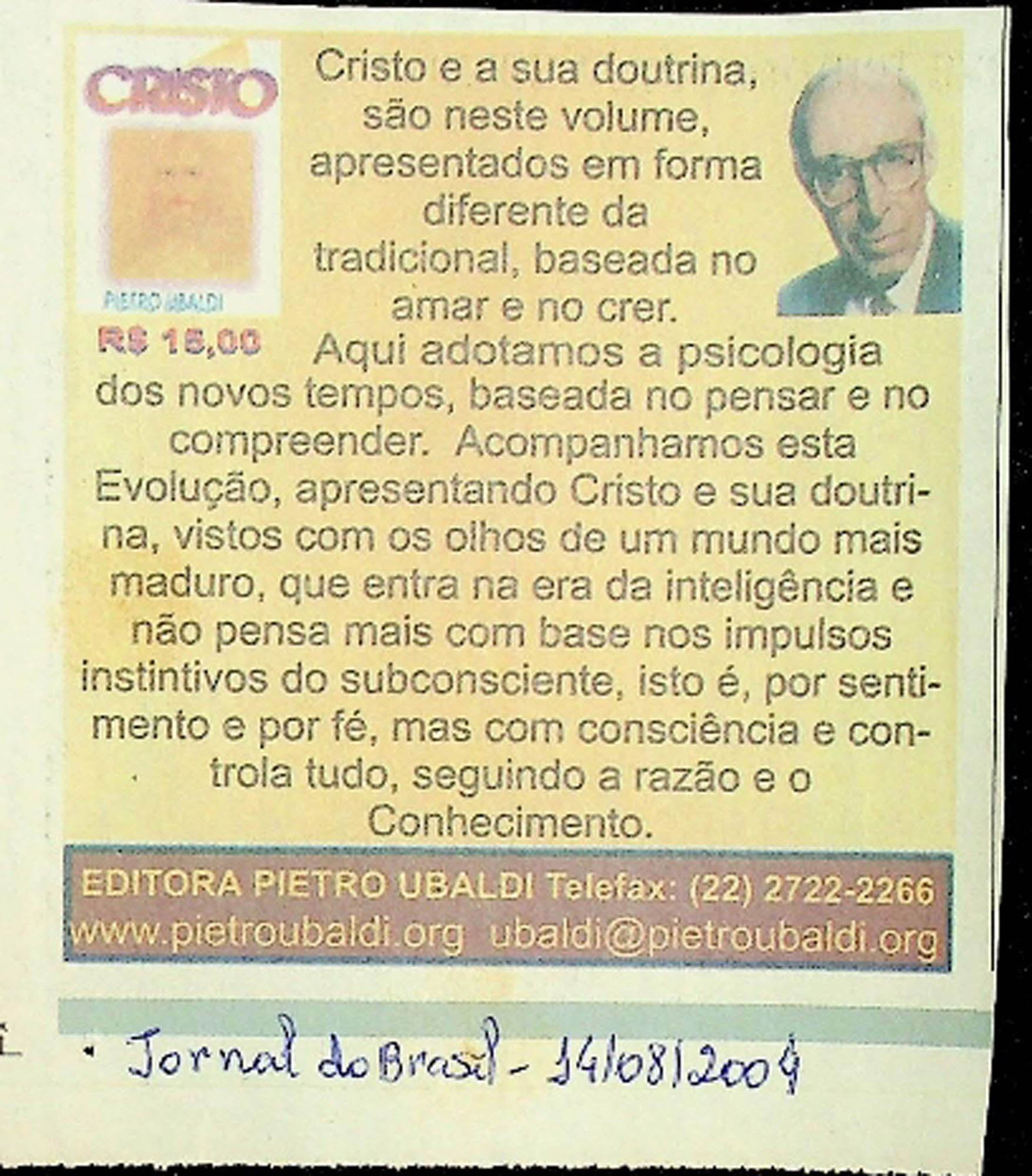 JN DO BRASIL – 2004 (14 DE AGOSTO) CRISTO