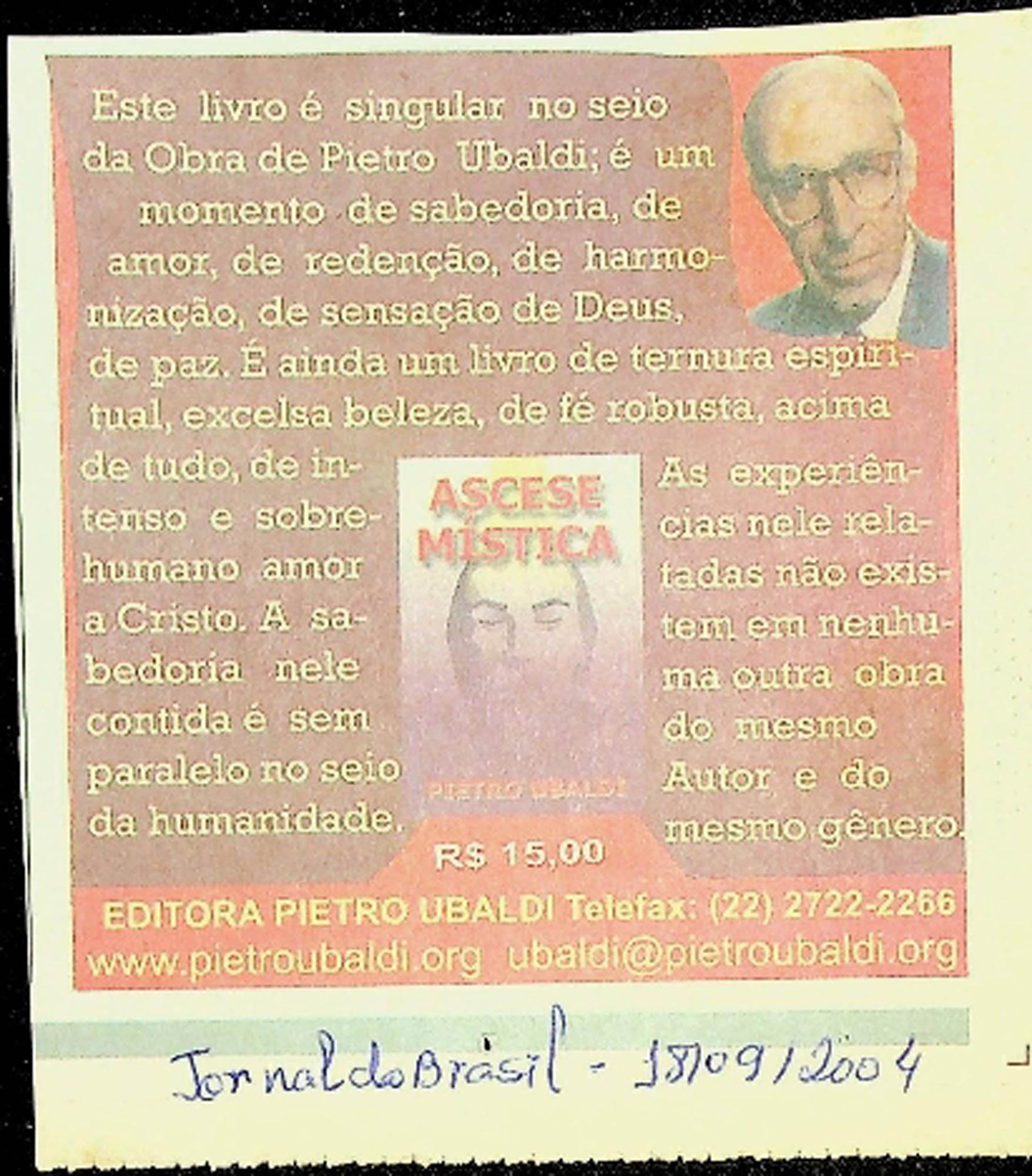 JN DO BRASIL – 2004 (18 DE SETEMBRO) ASCESE MISTICA