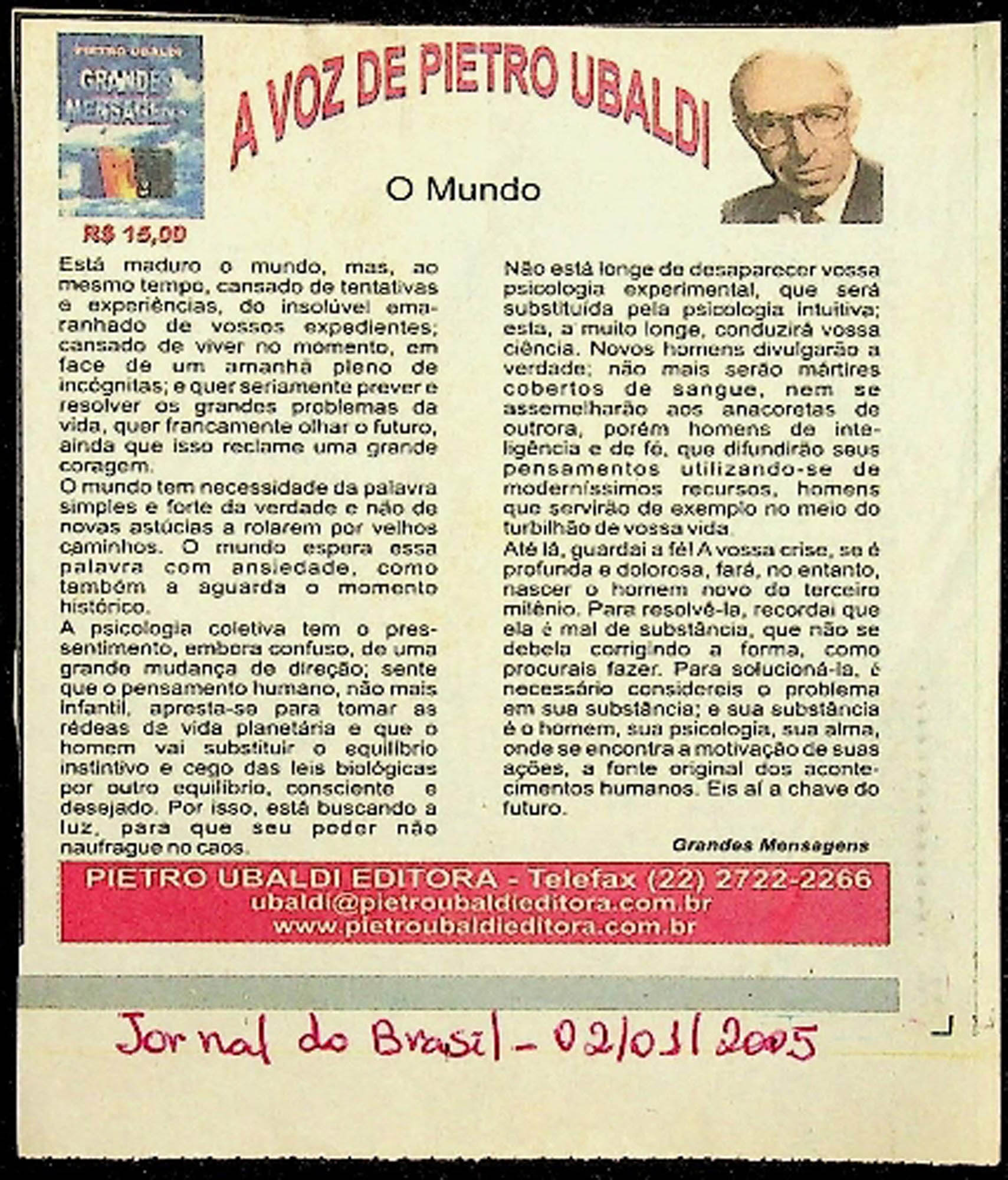 JN DO BRASIL – 2005 (02 DE JANEIRO) GRANDES MENSAGENS