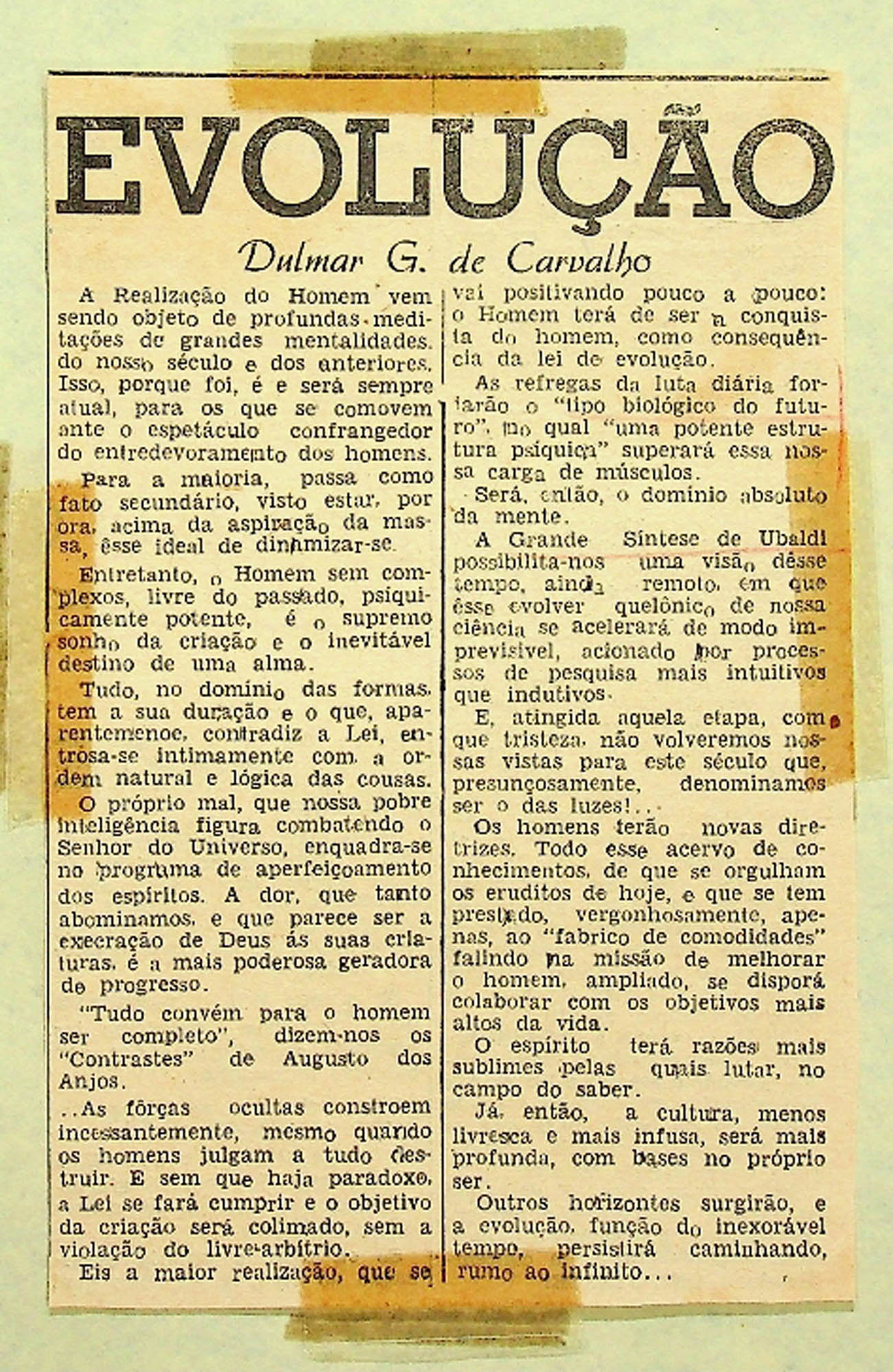 JN – EVOLUÇÃO – DULMAR G. DE CARVALHO