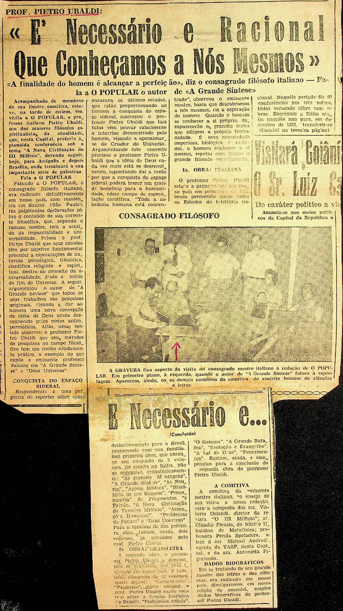 JN – E´ NECESSÁRIO E RACIONAL QUE CONHEÇAMOS A NÓS MESMOS