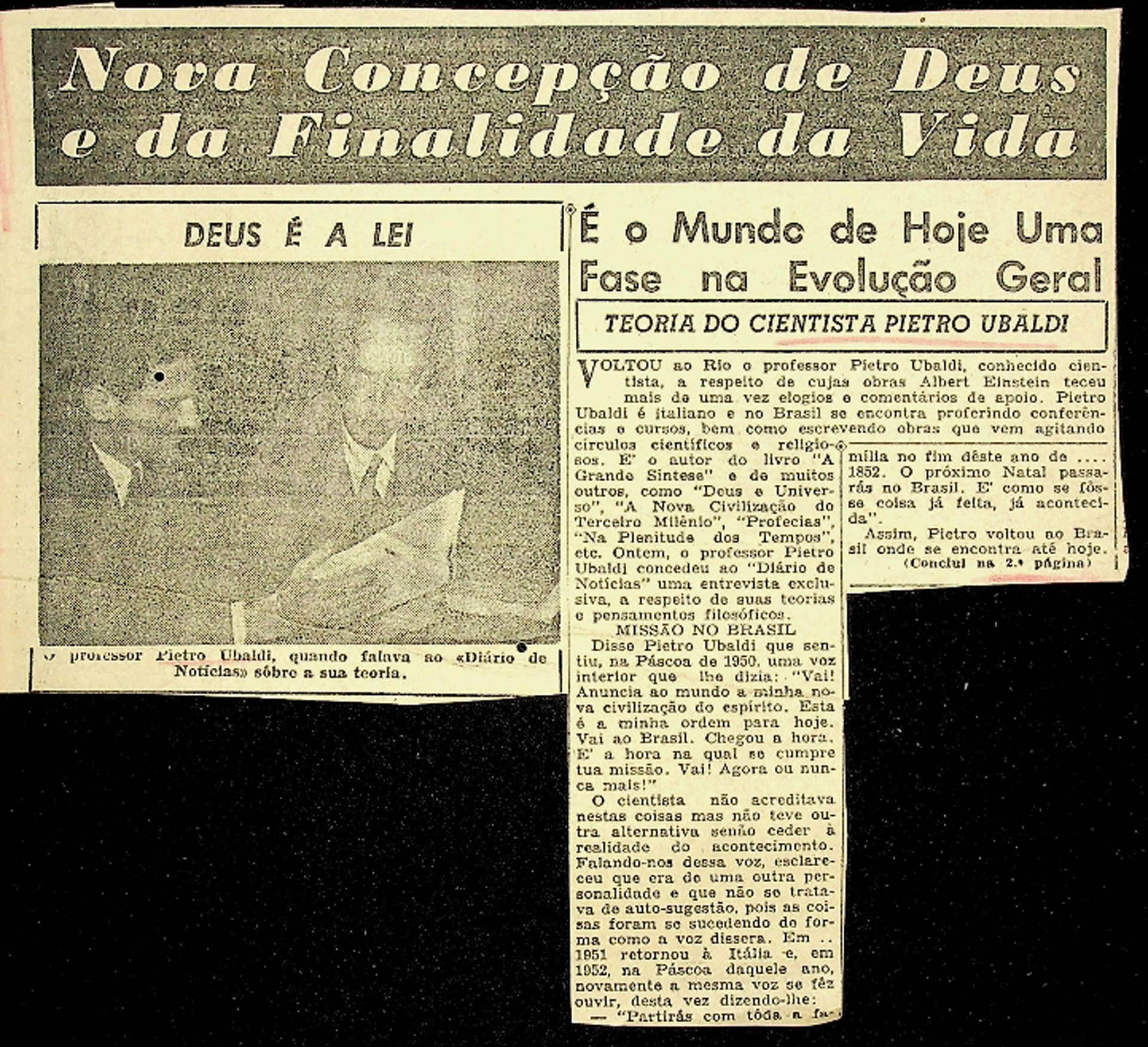 JN – NOVA CONCEPÇÃO DE DEUS E DA FINALIDADE DA VIDA
