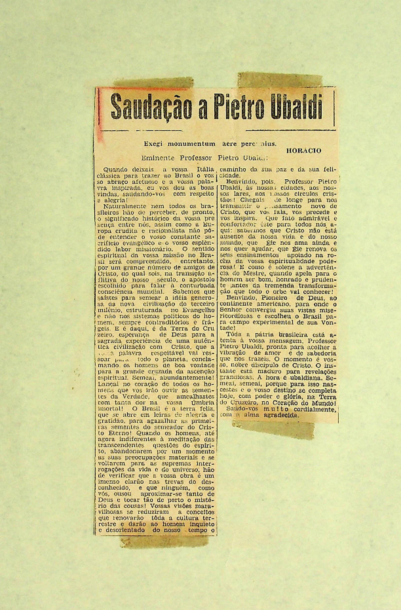JN – SAUDAÇÃO A PIETRO UBALDI