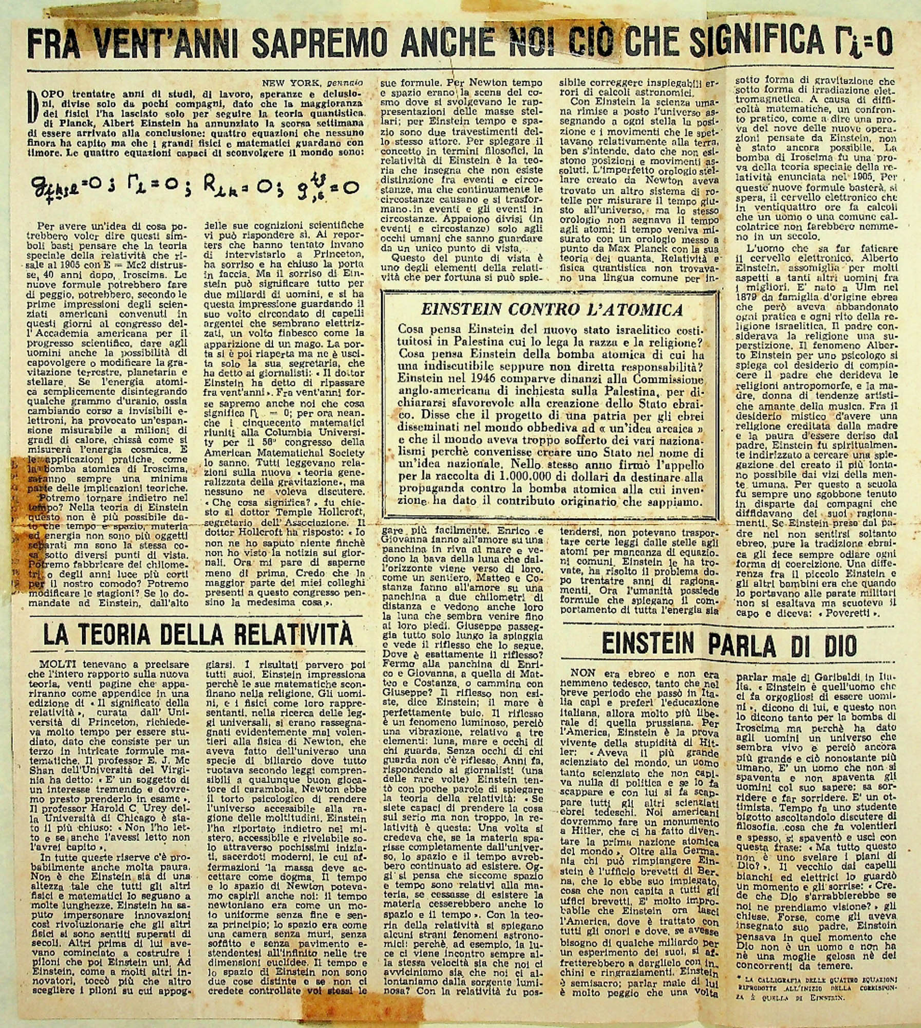 JN – TEORIA DE EINSTEIN