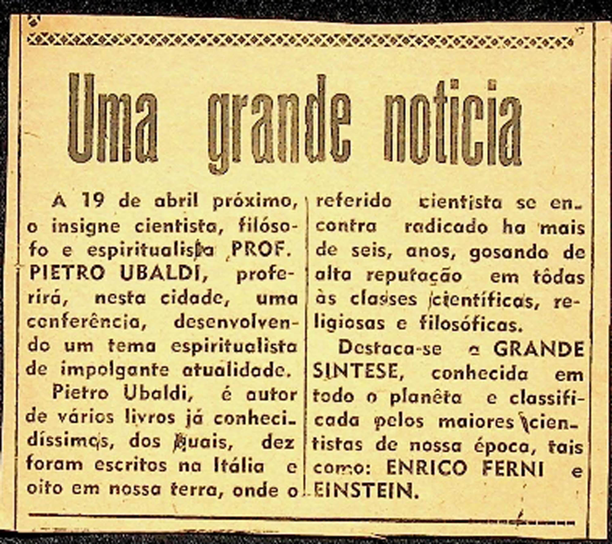 JN – UMA GRANDE NOTICIA